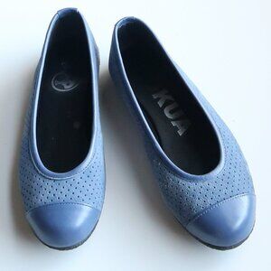Blue Perforated Women's Flats